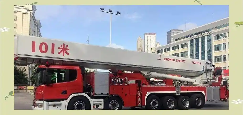 广西迎来了一位“擎天柱”——一辆高达101米的登高平台消防车,云梯消防车，平时维修保养